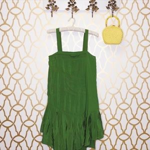NWT Tibi Green Silk Cocktail Dress
